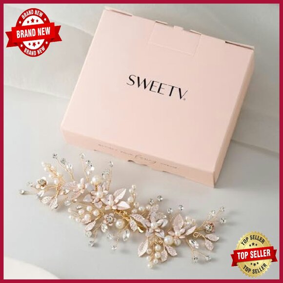 Wedding Pearl Hair Pins & Bridal Hair Clip Set - 4 Piece - Picture 2 of 8